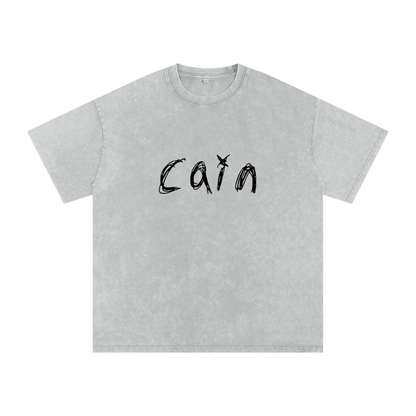 Snow Washed Oversized Cotton T-Shirt