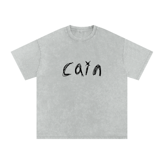 Snow Washed Oversized Cotton T-Shirt