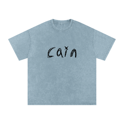 Snow Washed Oversized Cotton T-Shirt